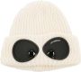 C.P. Company Dikke geribbelde gebreide muts met Goggle-detail White Heren - Thumbnail 1