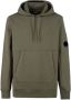 C.P. Company Verstelbare hoodie met diagonaal verhoogd fleece Green Heren - Thumbnail 1