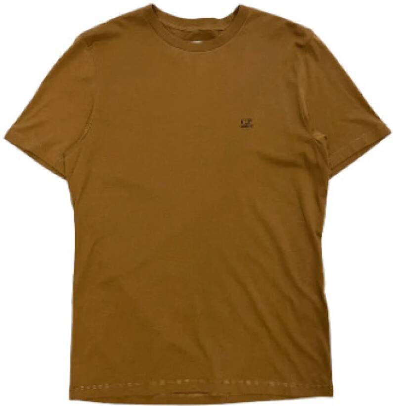C.P. Company Iconisch Katoenen Jersey T-Shirt Bruin Heren