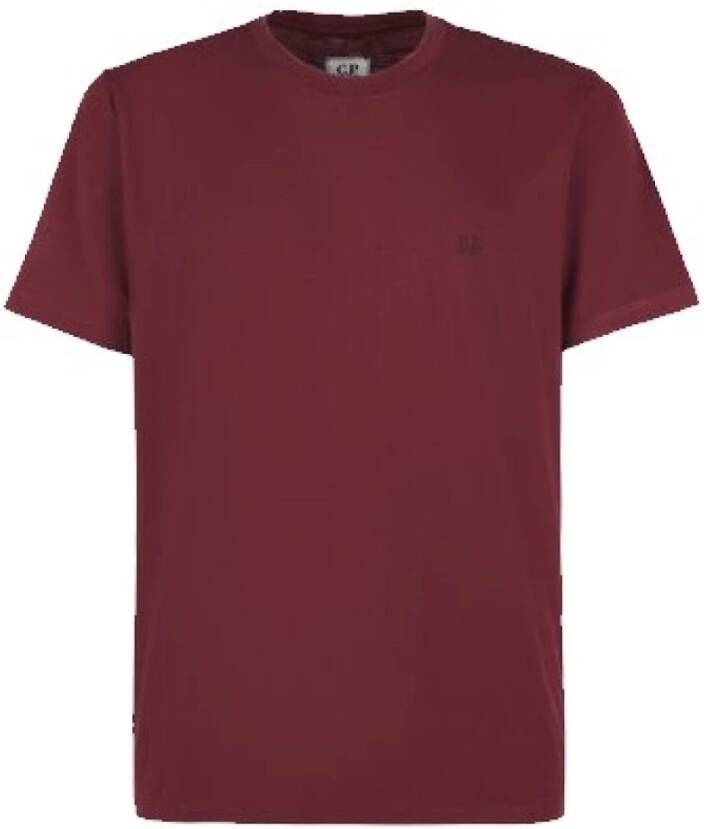 C.P. Company Iconisch Katoenen Jersey T-Shirt Rood Heren