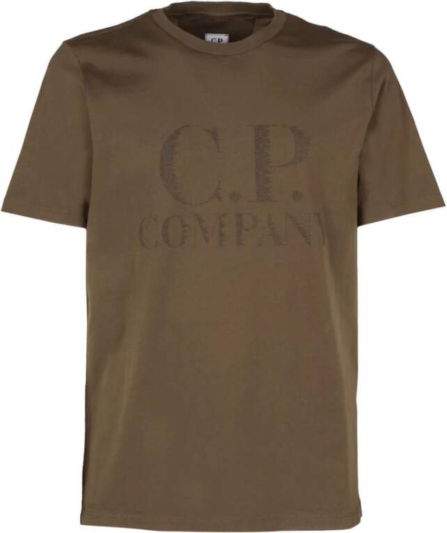 C.P. Company Ivy Green Logo T-Shirt Bruin Heren