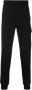 C.P. Company Luxe zwarte fleece sweatpants met diagonale textuur Black Heren - Thumbnail 1