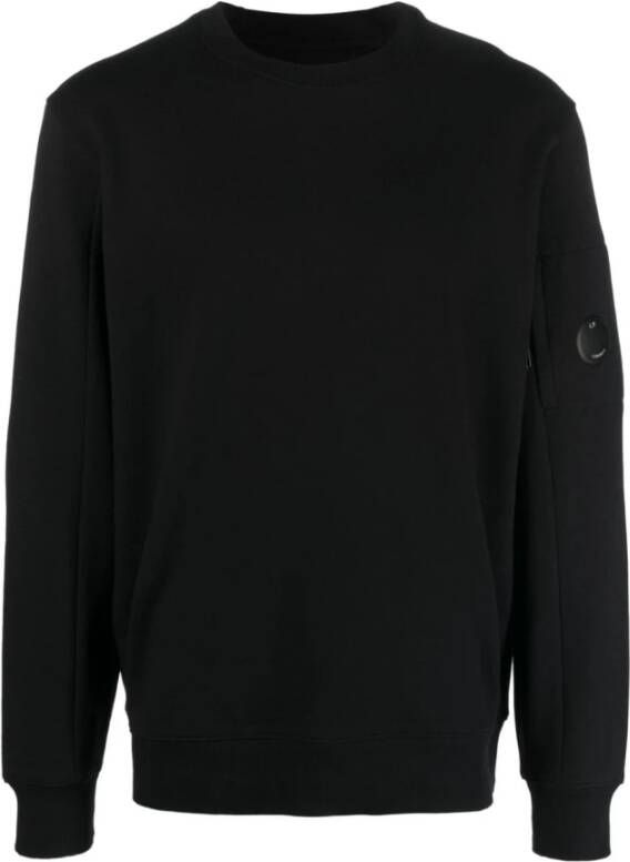 C.P. Company Sweatshirt met ronde hals en CP Company Lens-detail Zwart Heren