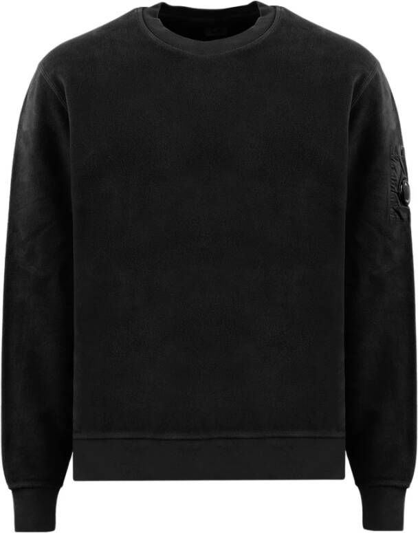 C.P. Company Omgekeerde geborstelde fleece sweatshirt Black Heren