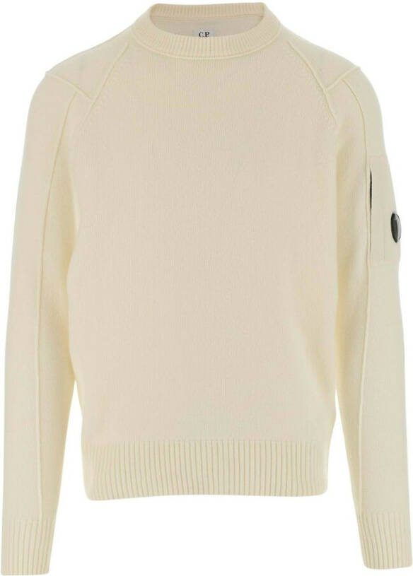 C.P. Company men crew neck neckline jumper sweater pullover lens Blauw Heren