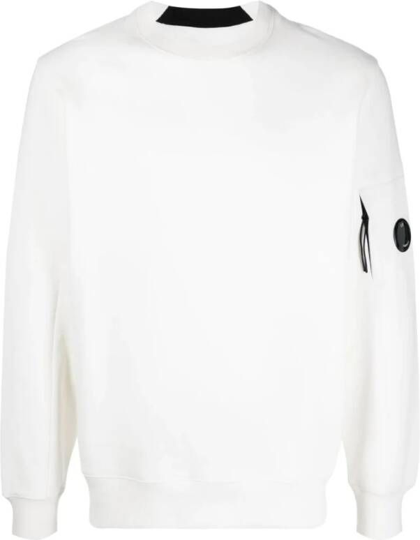 C.P. Company Klassieke Diagonal Raised Fleece Sweatshirt White Heren