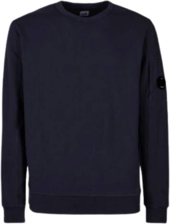 C.P. Company Licht Fleece Sweatshirt met Mouwzak Blauw Heren