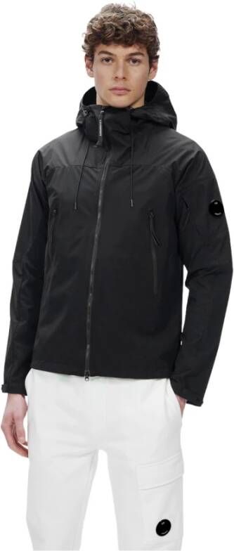 C.P. Company Heren Medium Jas met Rits en Capuchon Black Heren