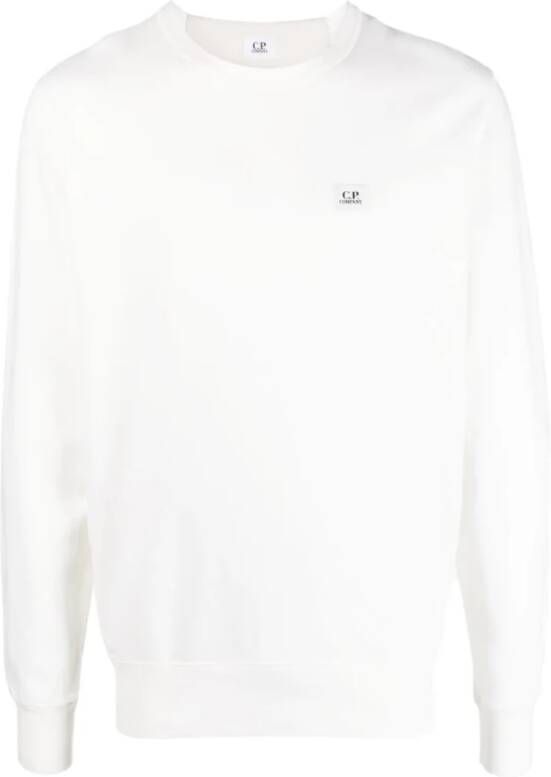 C.P. Company Logo Patch Sweatshirt White Heren