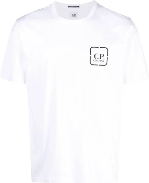 C.P. Company Logo-Print Katoenen T-Shirt Wit Heren