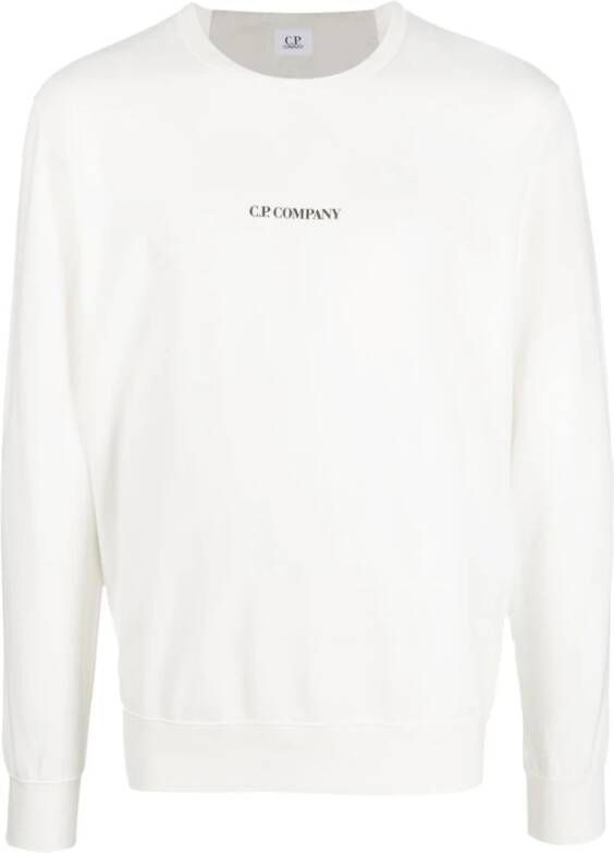C.P. Company Logo Print Sweatshirt White Heren