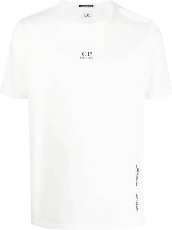 C.P. Company Logo Print T-Shirt Beige Heren