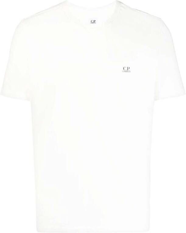 C.P. Company Logo-Print T-Shirt White Heren