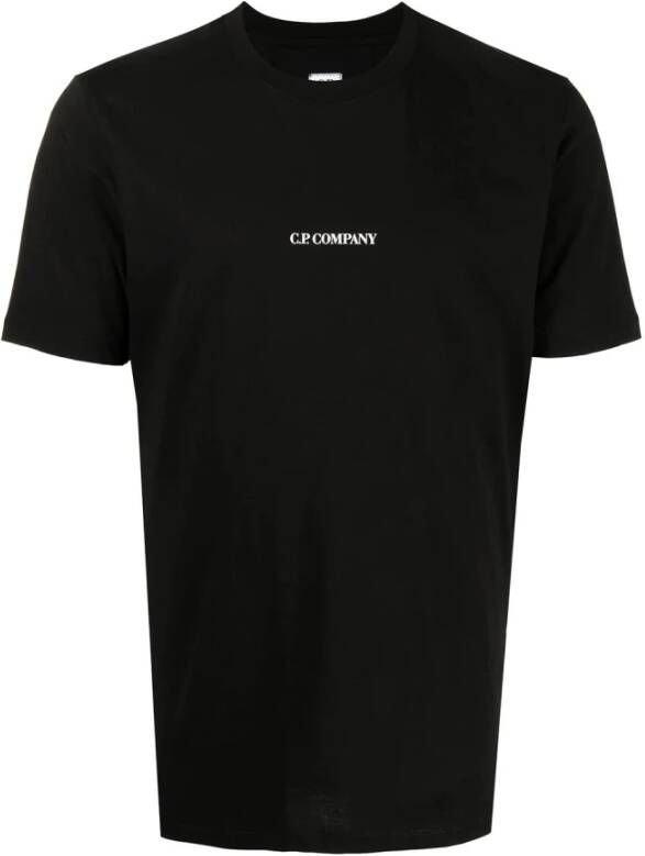 C.P. Company Logo Print T-Shirt Zwart Heren