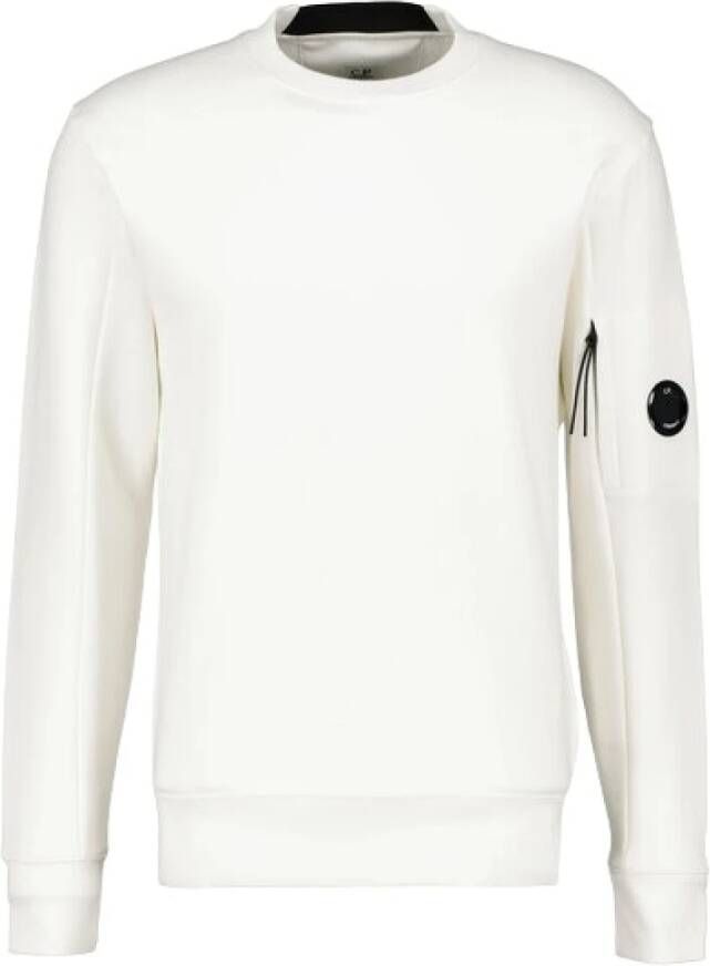 C.P. Company Diagonaal Verhoogd Achterlogo Sweatshirt Wit White Heren