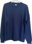 C.P. Company Marino Katoenen Gebreide Ronde Hals Trui Blauw Heren - Thumbnail 3
