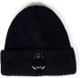 C.P. Company Middernachtblauwe Ribgebreide Hoed van Wol met Lensdetail Blauw Heren - Thumbnail 1
