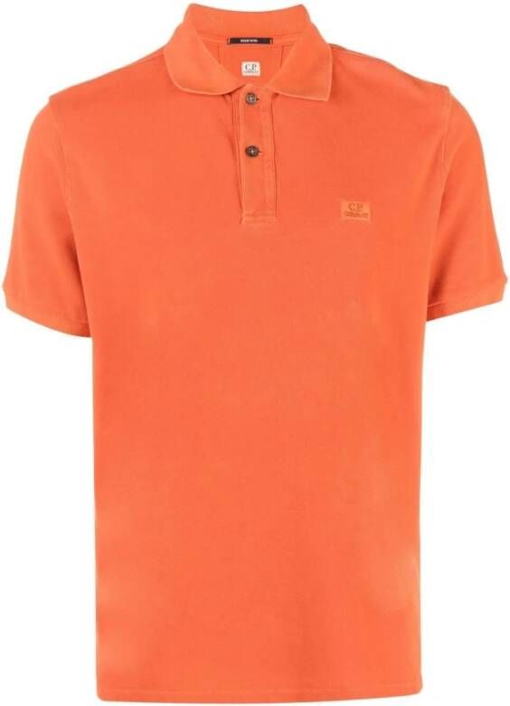 C.P. Company Klassiek Polo Shirt Orange Heren