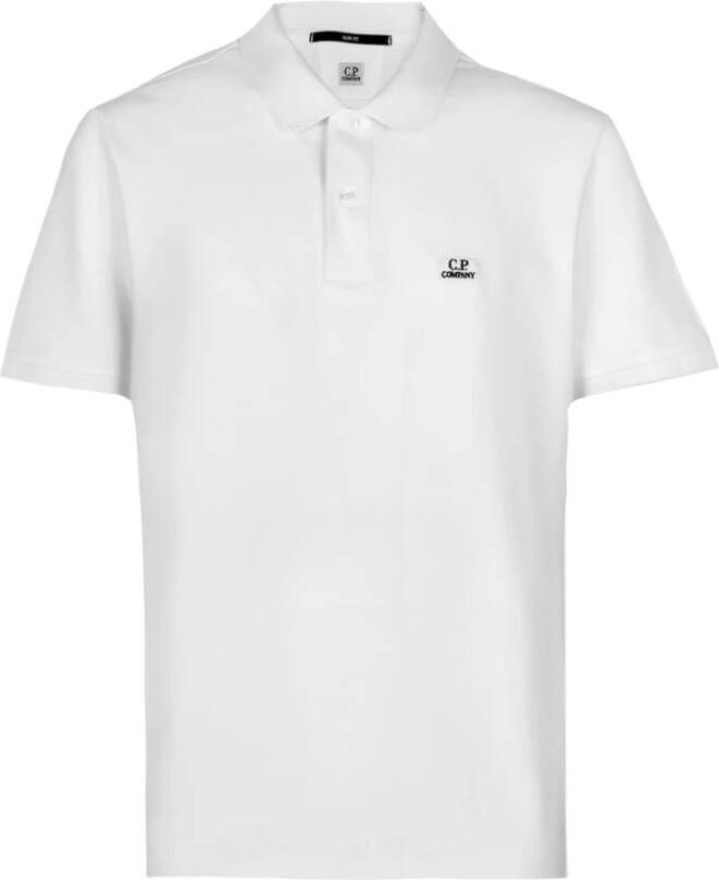 C.P. Company Rode Aansluitende Polo Shirt White Heren