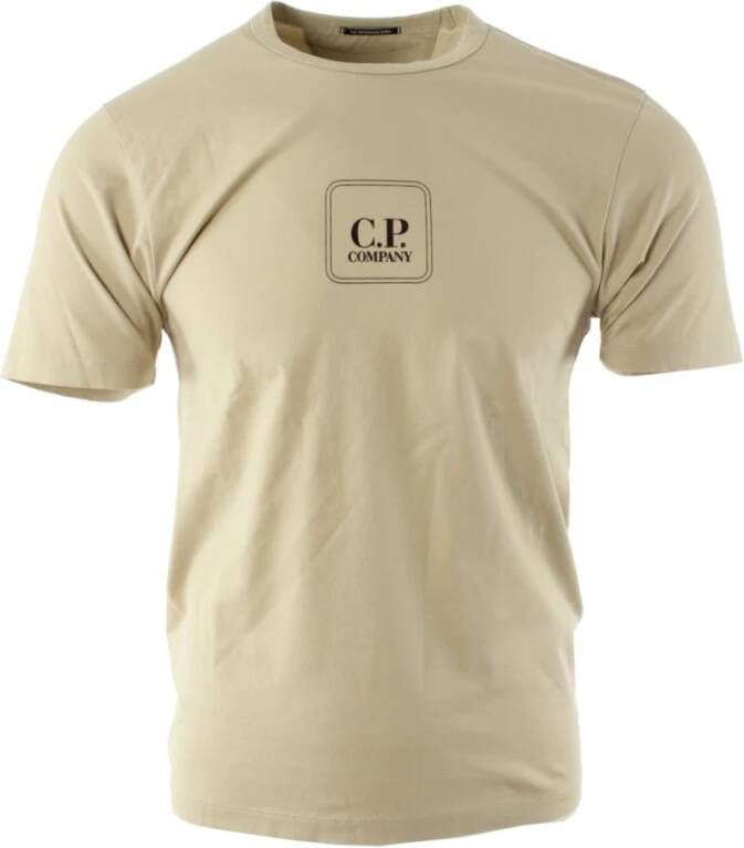 C.P. Company Stijlvol Beige Katoenen T-Shirt voor Heren Beige Heren