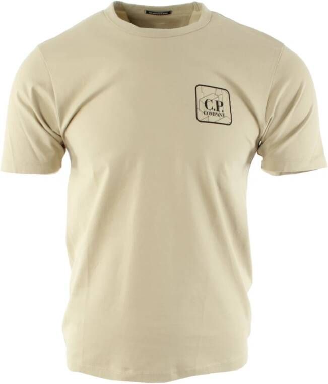 C.P. Company Stijlvol Beige T-Shirt voor Heren Beige Heren