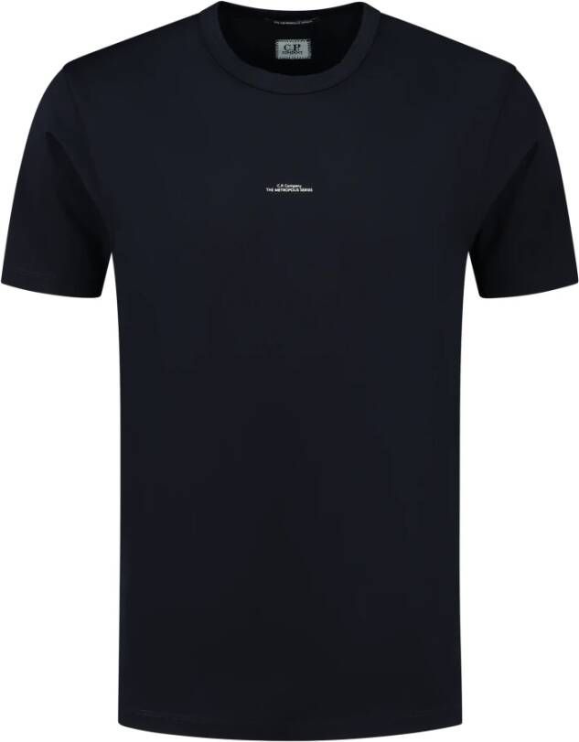 C.P. Company Stijlvolle Blauwe T-Shirt voor Heren Blauw Heren
