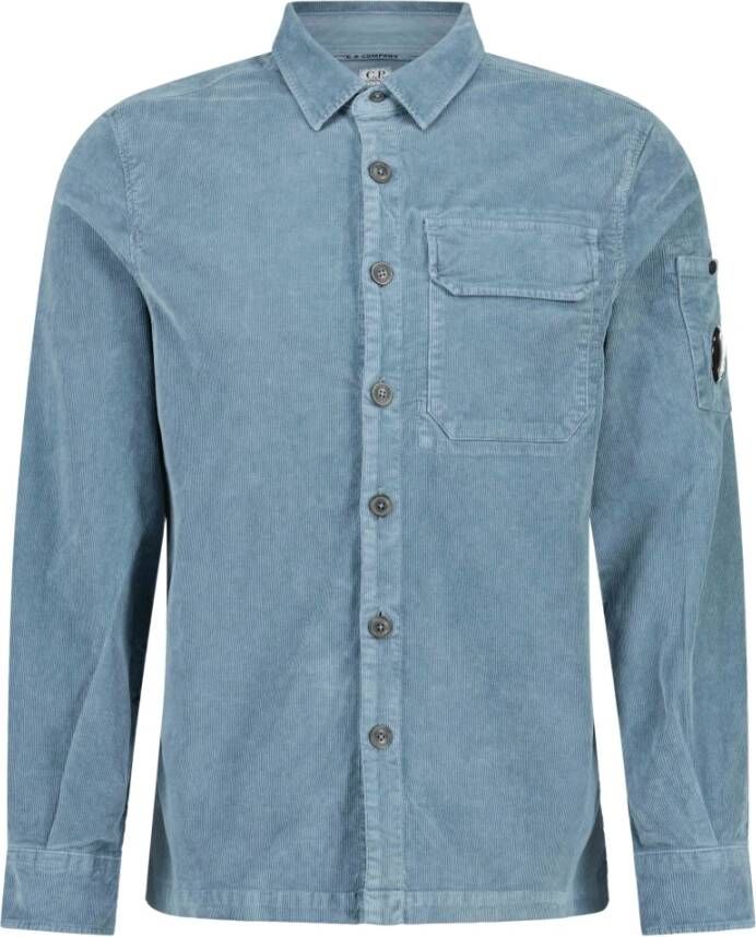 C.P. Company Stijlvolle Corduroy Overhemd Blauw Heren