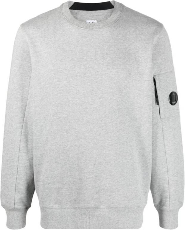 C.P. Company Stijlvolle Patch Katoenen Sweatshirt Grijs Heren
