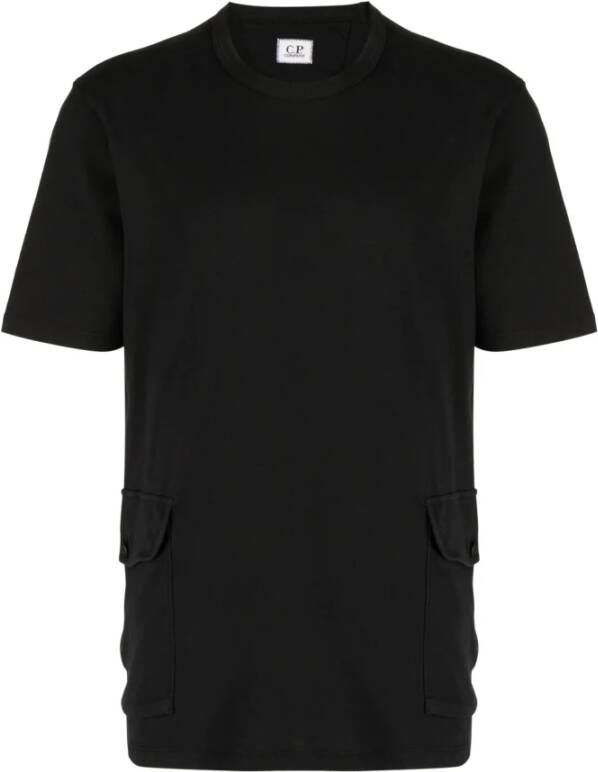 C.P. Company Stijlvolle T-shirt met zijzakken voor heren Zwart Heren