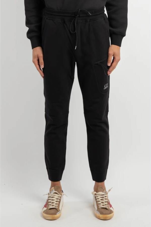 C.P. Company Zwarte joggingbroek met logo borduursel Black Heren