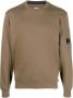 C.P. Company Diagonaal Fleece Sweatshirt met Lensdetail Green Heren - Thumbnail 1