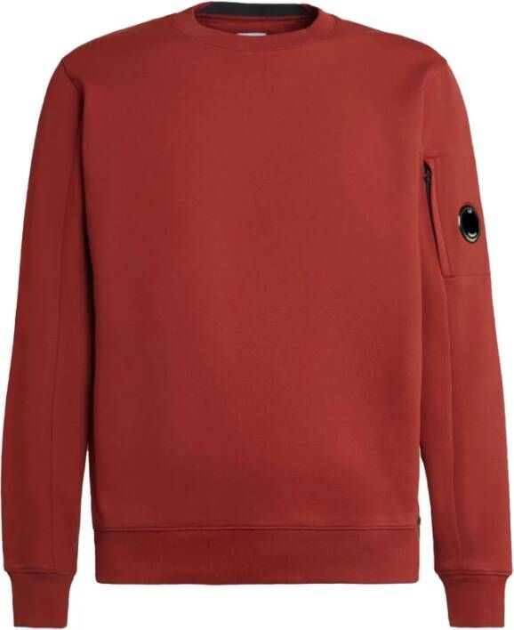 C.P. Company Rode Diagonal Raised Fleece Sweatshirt Red Heren