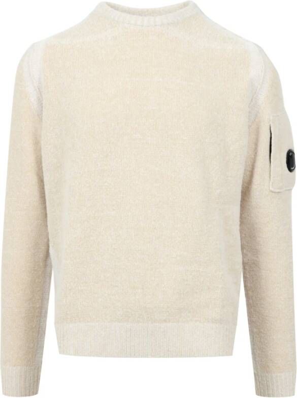 C.P. Company Beige Sweaters met Moulinée Zwart en Blauw Beige Heren