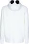 C.P. Company Diagonal Raised Fleece Goggle Hoodie White Unisex - Thumbnail 1