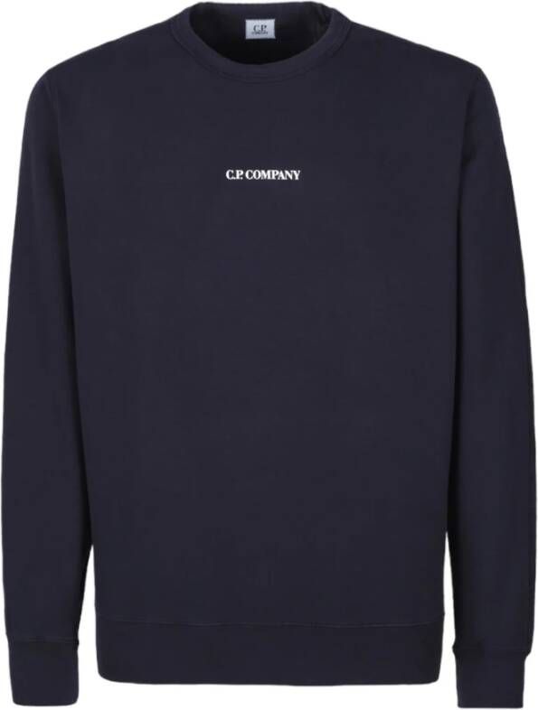 C.P. Company Modieuze Sweater met Ribboorden en Zoom Black Heren