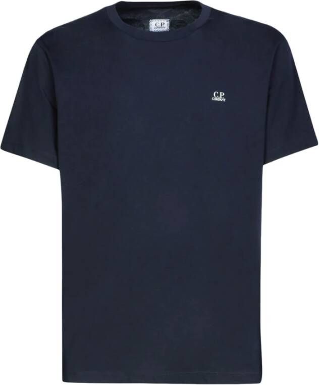 C.P. Company Grafische Goggle Jersey T-shirt Blue Heren