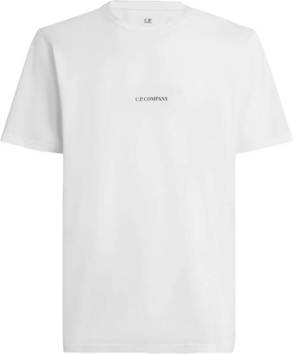 C.P. Company T-shirt met ronde hals en logodetail White Heren