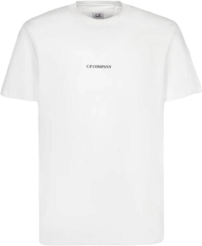 C.P. Company Klassiek Wit T-Shirt met Korte Mouwen White Heren