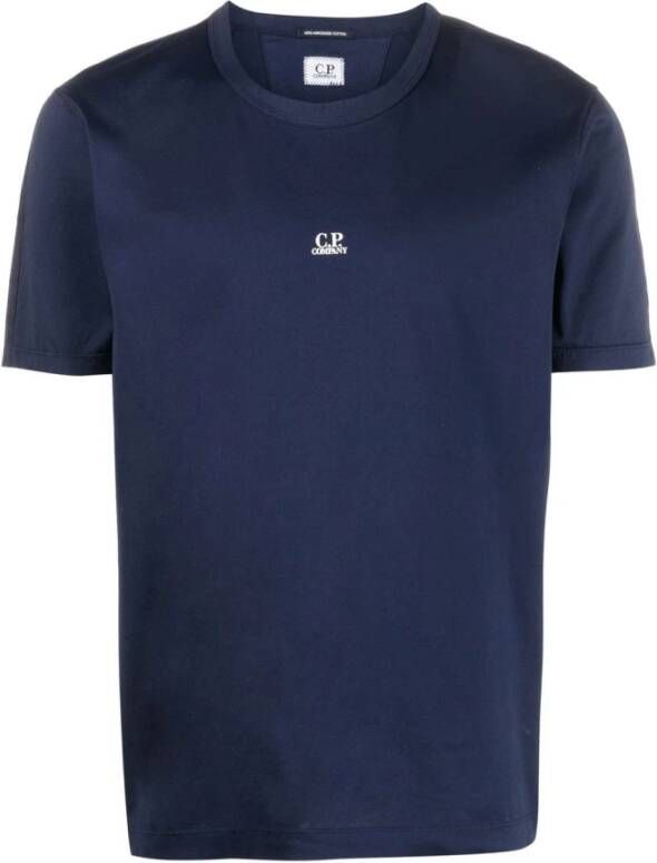 C.P. Company Veelzijdig Heren T-shirt met Unieke Verftechniek Blauw Heren