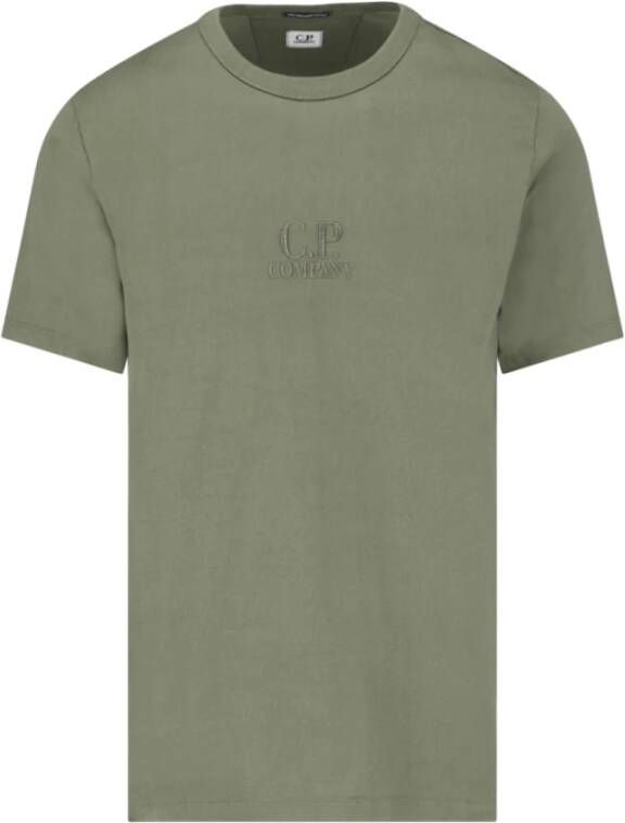 C.P. Company Groene Mercerized Jersey T-shirt voor Heren Green Heren
