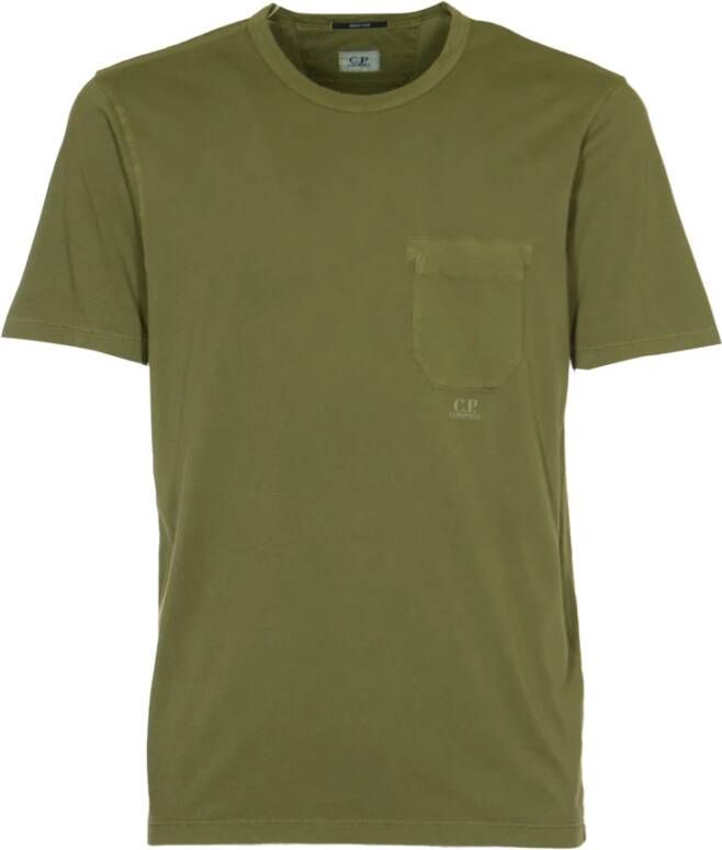 C.P. Company Bronze Gre Jersey Zak T-Shirt Groen Heren