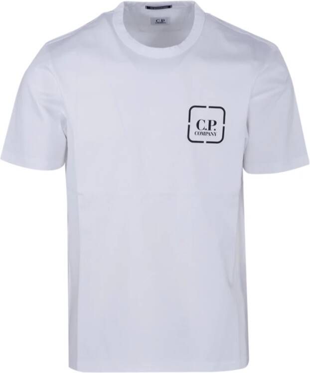 C.P. Company Metropolis Serie Wit Logo T-shirt White Heren