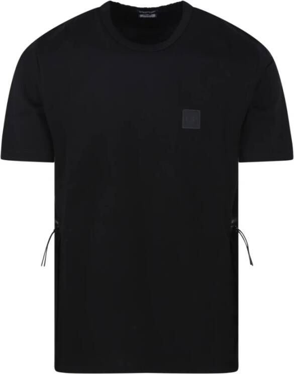 C.P. Company Zwart T-shirt met Logo Patch en Crew Neck Black Heren