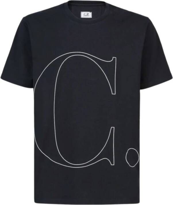 C.P. Company Zwarte T-shirts en Polos voor Heren Black Heren