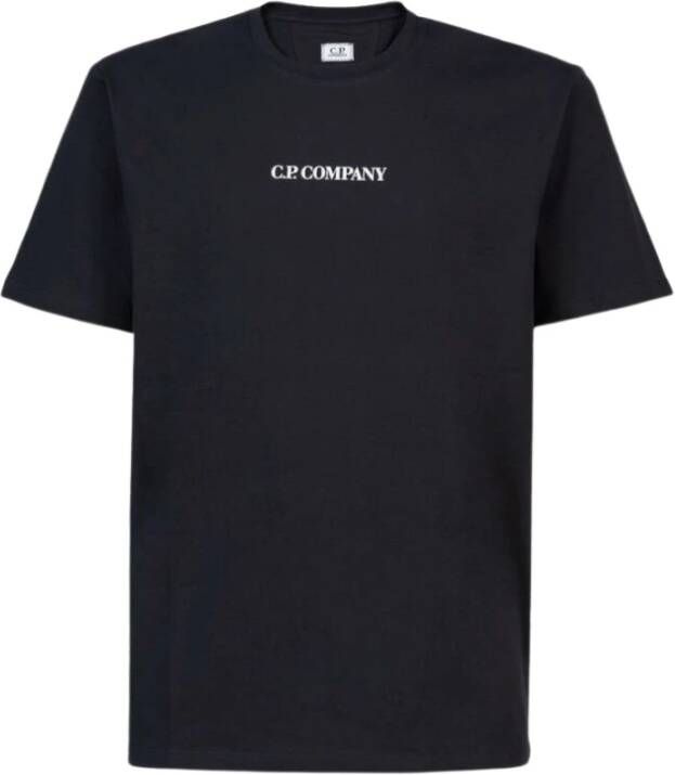 C.P. Company Zwarte T-shirts en Polos voor Heren Black Heren