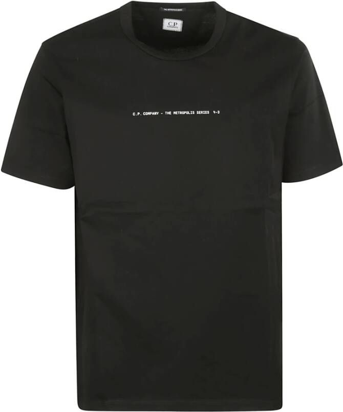 C.P. Company Retro Print Zwart Metropolis T-shirt Black Heren