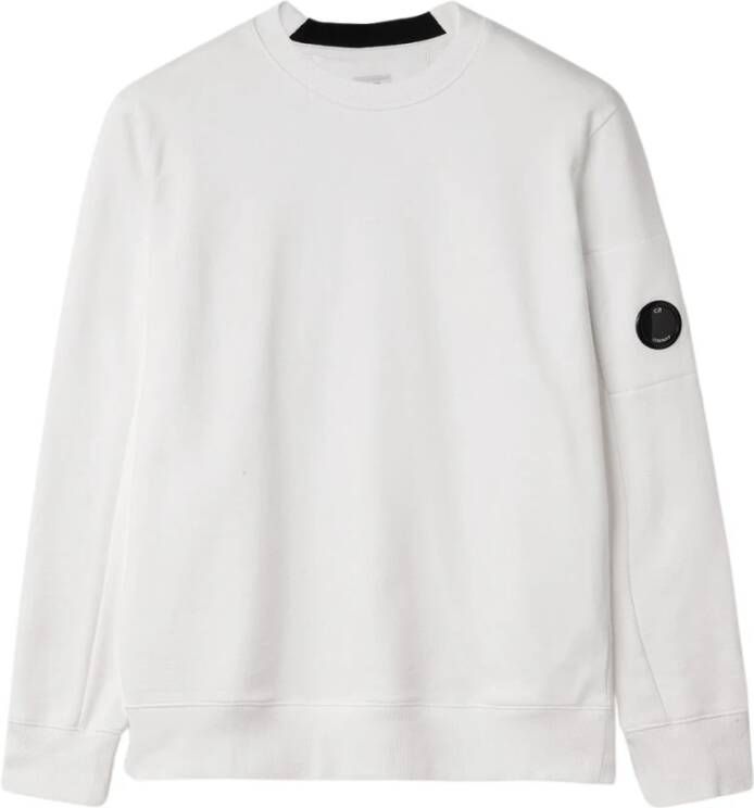 C.P. Company Tijdloze witte sweatshirt met iconisch lenslogo Wit Heren