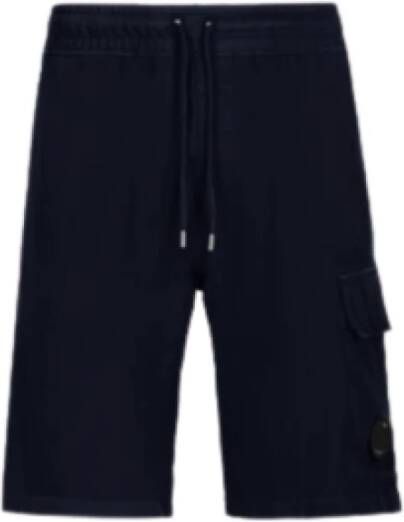 C.P. Company Turquoise Katoenen Shorts met Elastische Taille Blauw Heren