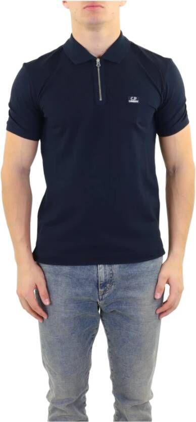 C.P. Company Upgrade je casual garderobe met deze polo shirt van hoge kwaliteit Blauw Heren