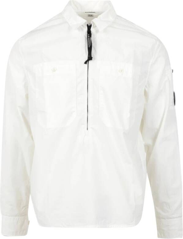 C.P. Company Upgrade je casual garderobe met deze witte shirt Wit Heren